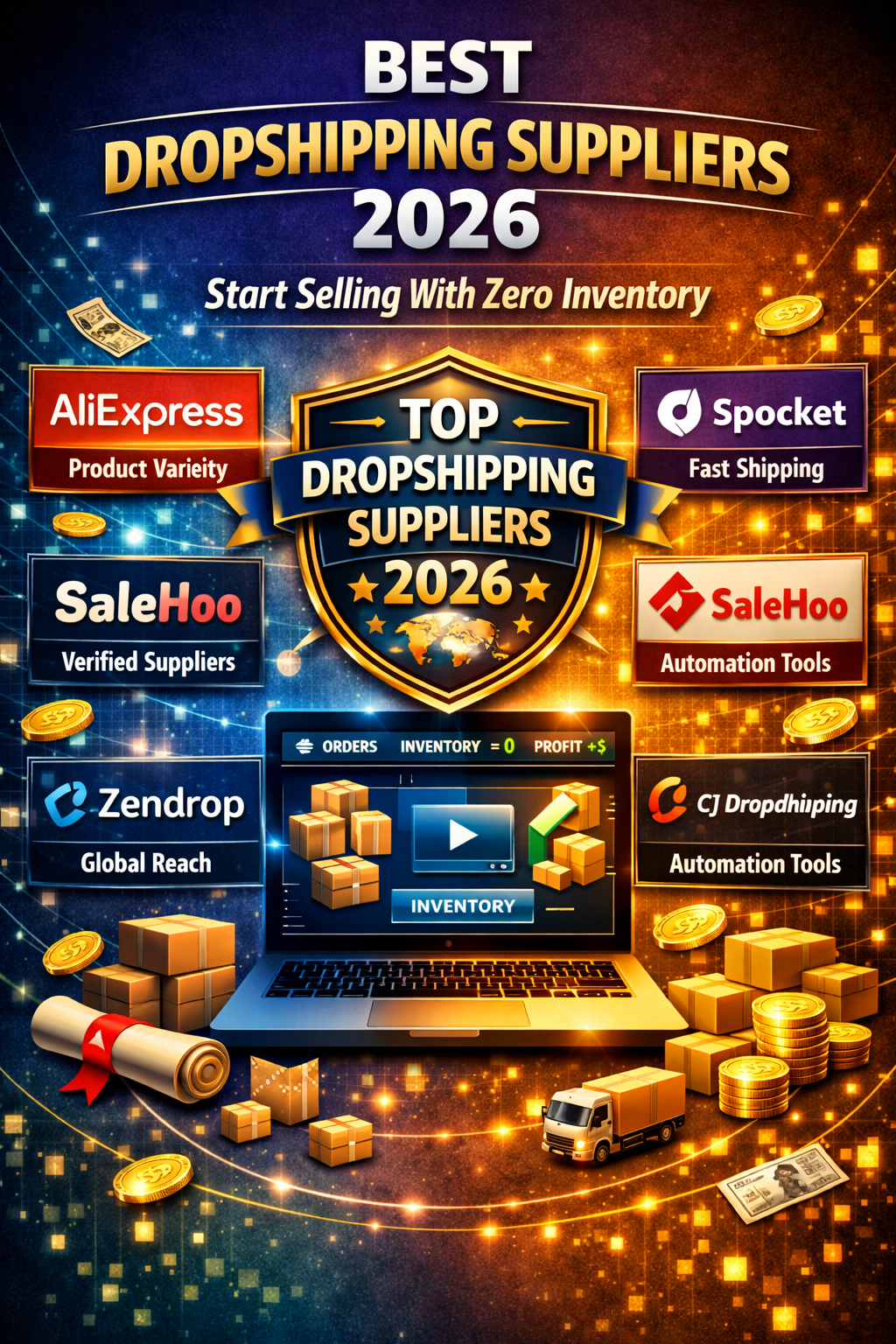Best Dropshipping Suppliers 2026: 8 Platforms Compared (No Inventory Required)