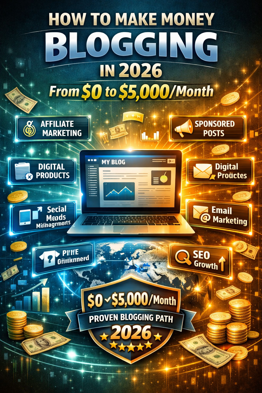 How to Make Money Blogging in 2026: From $0 to $500/Month (Real Roadmap)